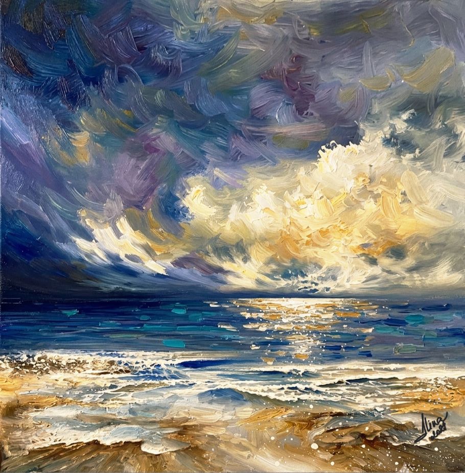ArteDiAlina.com painting: Sooner or later, every storm passes